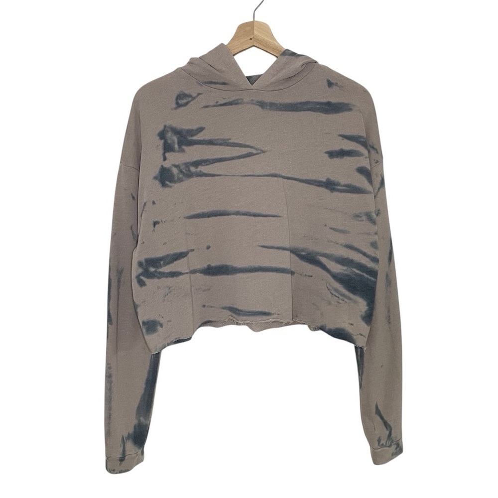 Z by Zella Tie Dye Cropped Hoodie Pullover Sweatshirt Medium